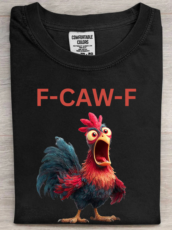 F-Caw-F Funny Printed Unisex Oversized T-shirt