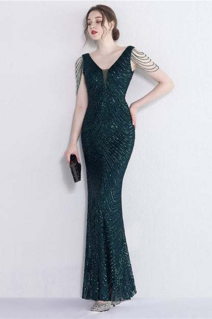 Elegant Sequin Mermaid Party Dress