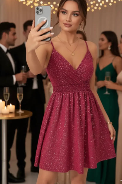 Shiny Strap Summer Commuter Dress