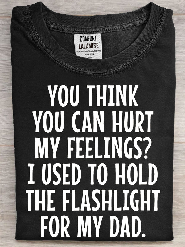 Funny Father Memory Quote Art Print Casaul Short Sleeve T-shirt