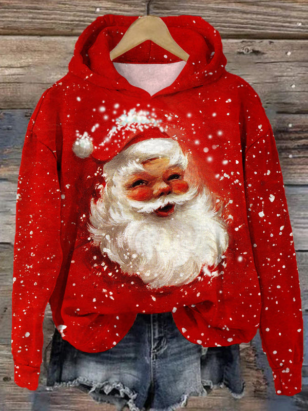 Santa Claus Printed Women's Hoodie