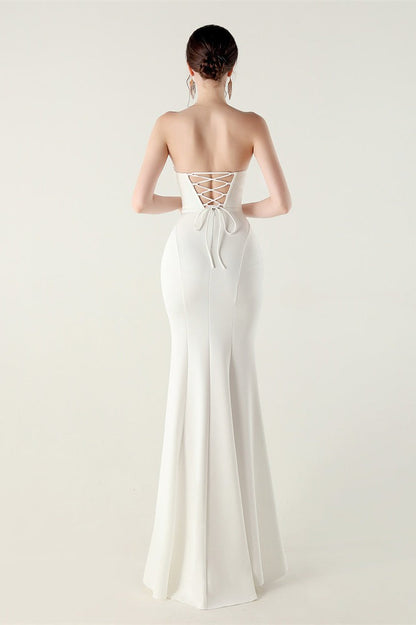 Strapless Sweetheart Pleated Party Dress