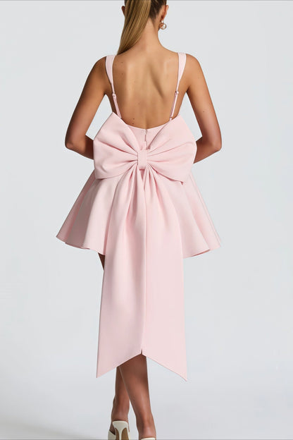 Detachable Bow Corset Mini Party Dress