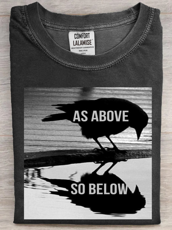 Raven Funny memes Quote Art Casual Cotton Short Sleeve T-shirt