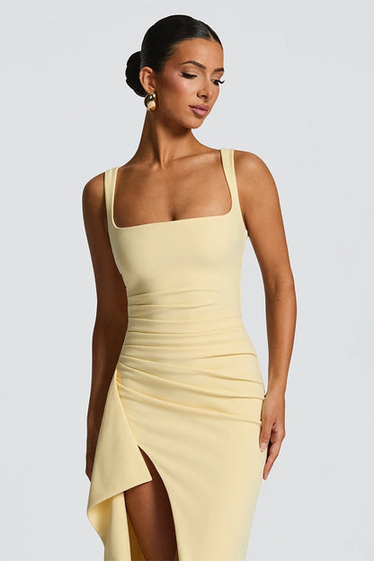 Sexy Spaghetti Strap High Slit Maxi Party Dress