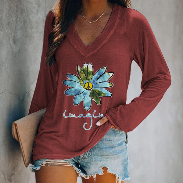 Imagine Printed Peace Logo T-shirt