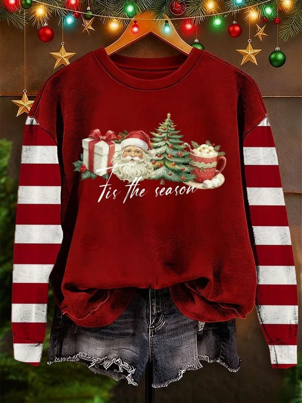 'Tis the Season Christmas Printed Women's Oversized Sweatshirt
