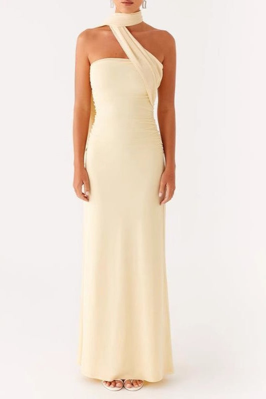 Tie Dye Mesh Spaghetti Strap Maxi Party Dress