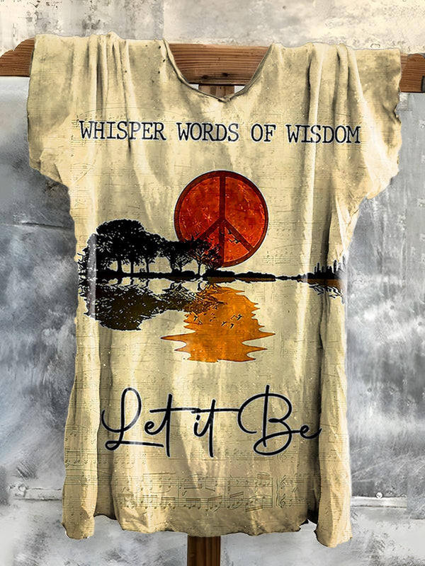 Whisper Words Of Wisdom Printed V-neck Women's T-shirt