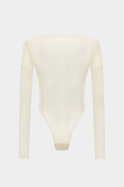 Abstract Print Long - Sleeve Bodysuit - MISMIMCWTO2410290081-BEIGE-XS