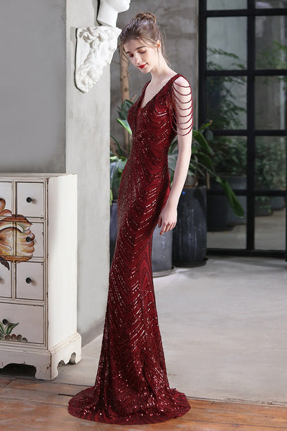 Elegant Sequin Mermaid Party Dress