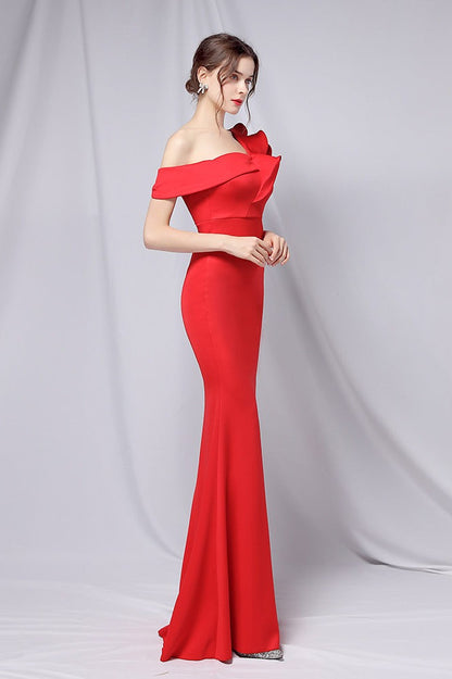 Off Shoulder Mermaid Maxi Party Dress