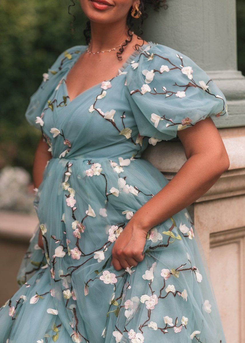 Almond Blossom Dress - MISMIJK24299-W-BLU-XXS