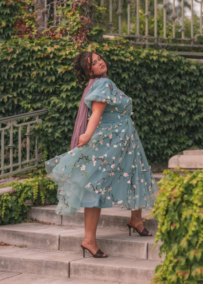 Almond Blossom Dress - MISMIJK24299-W-BLU-XXS