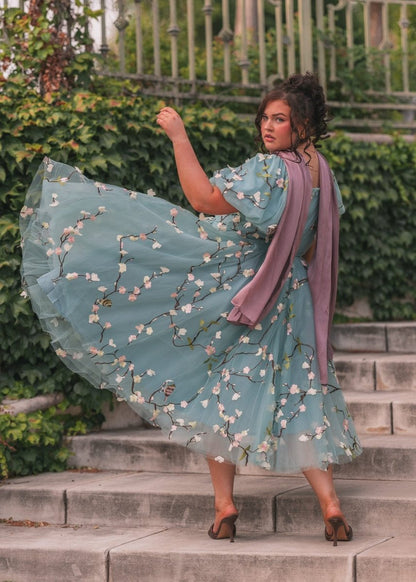 Almond Blossom Dress - MISMIJK24299-W-BLU-XXS