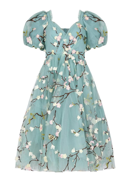 Almond Blossom Dress - MISMIJK24299-W-BLU-XXS