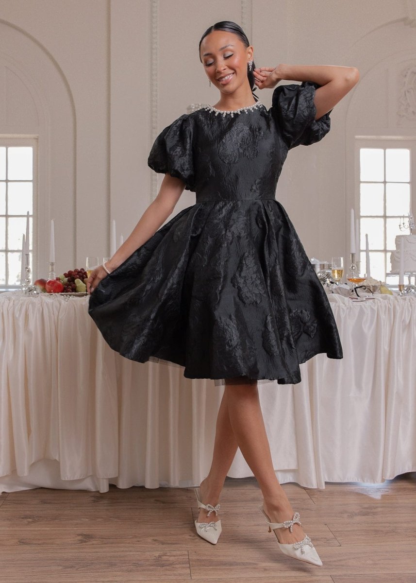 Angelina Dress - MISMIJK2476-W-BLK-XXS