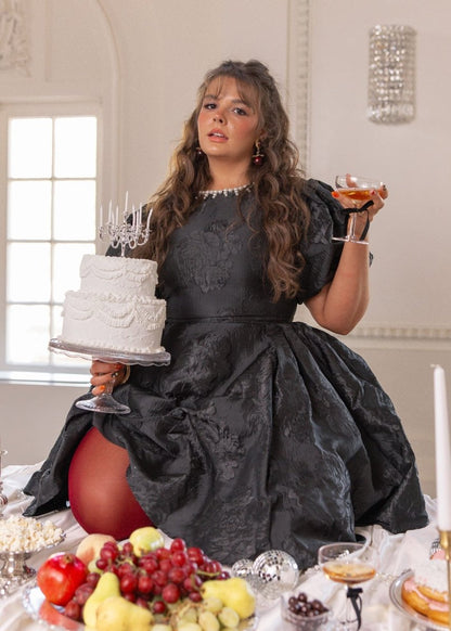 Angelina Dress - MISMIJK2476-W-BLK-XXS