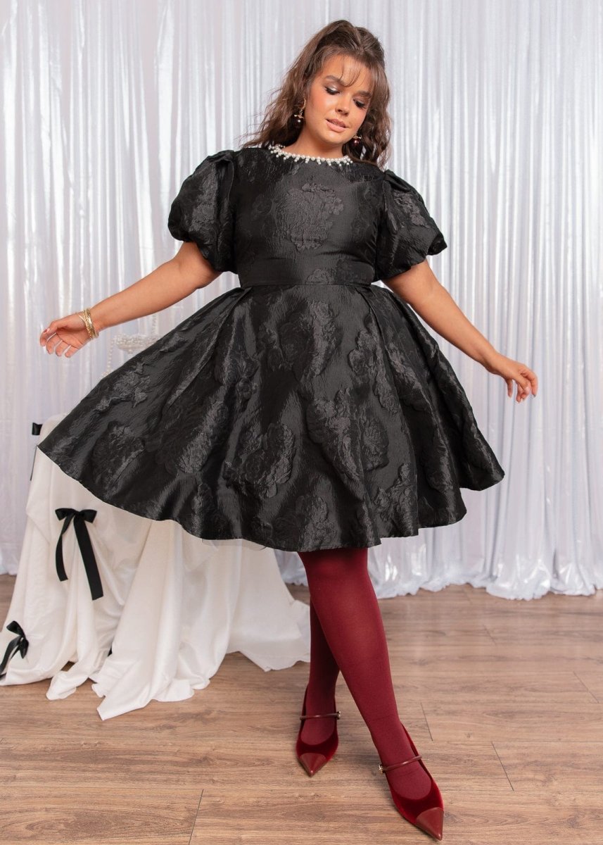 Angelina Dress - MISMIJK2476-W-BLK-XXS