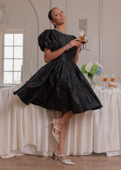 Angelina Dress - MISMIJK2476-W-BLK-XXS