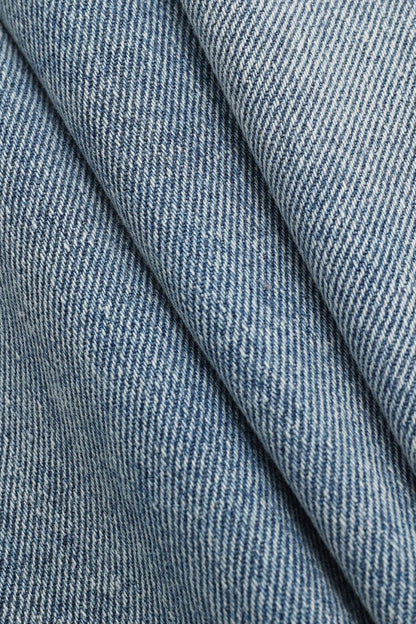 Asymmetric Waist Straight Leg Jeans - MISMIMCWNJ2212270022-LIGHT WASH BLUE-XXS