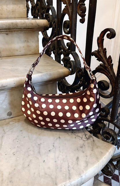 Aydin Shoulder Bag Chocolate Polka Dot - MISMIEXS105-2-O/S