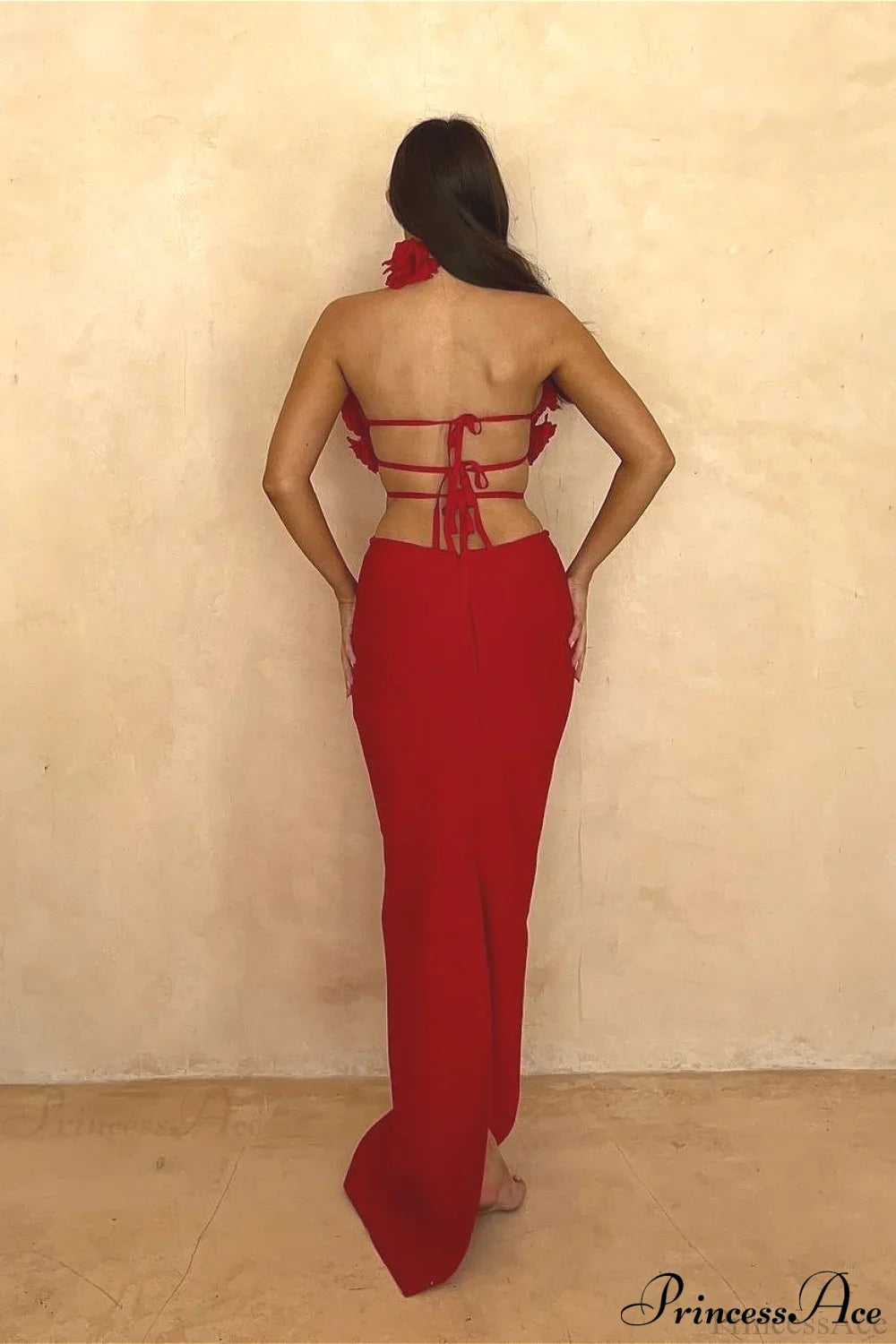 Bandage Halterneck Sexy Maxi Party Dress