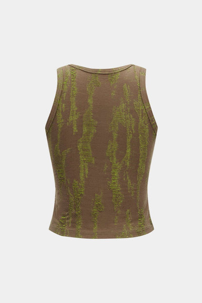 Basic Ripped Tank Top - MISMIMCWTT2504080044-BROWN-XS