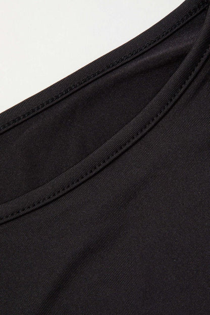 Basic Solid Round Neck Long Sleeve Top - MISMIMCWTL2307250061-BLACK-XS