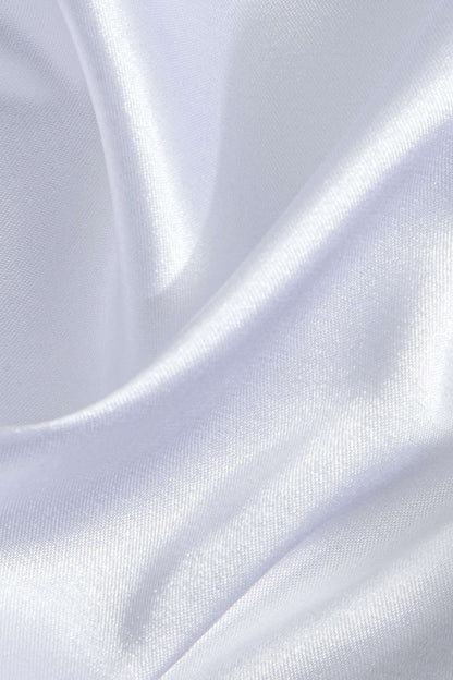 Basic Solid Satin Long - Sleeve Shirt - MISMIMCWTE2408050010-WHITE-S