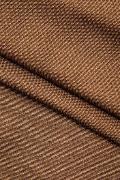 Basic V - neck Strapless Bodysuit - MISMIMCWTO2401250002-BROWN-XS