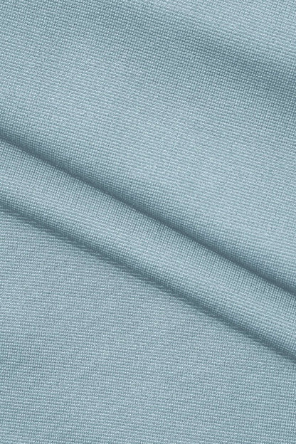 Basic V - neck Strapless Bodysuit - MISMIMCWTO2401250002-BABY BLUE-S