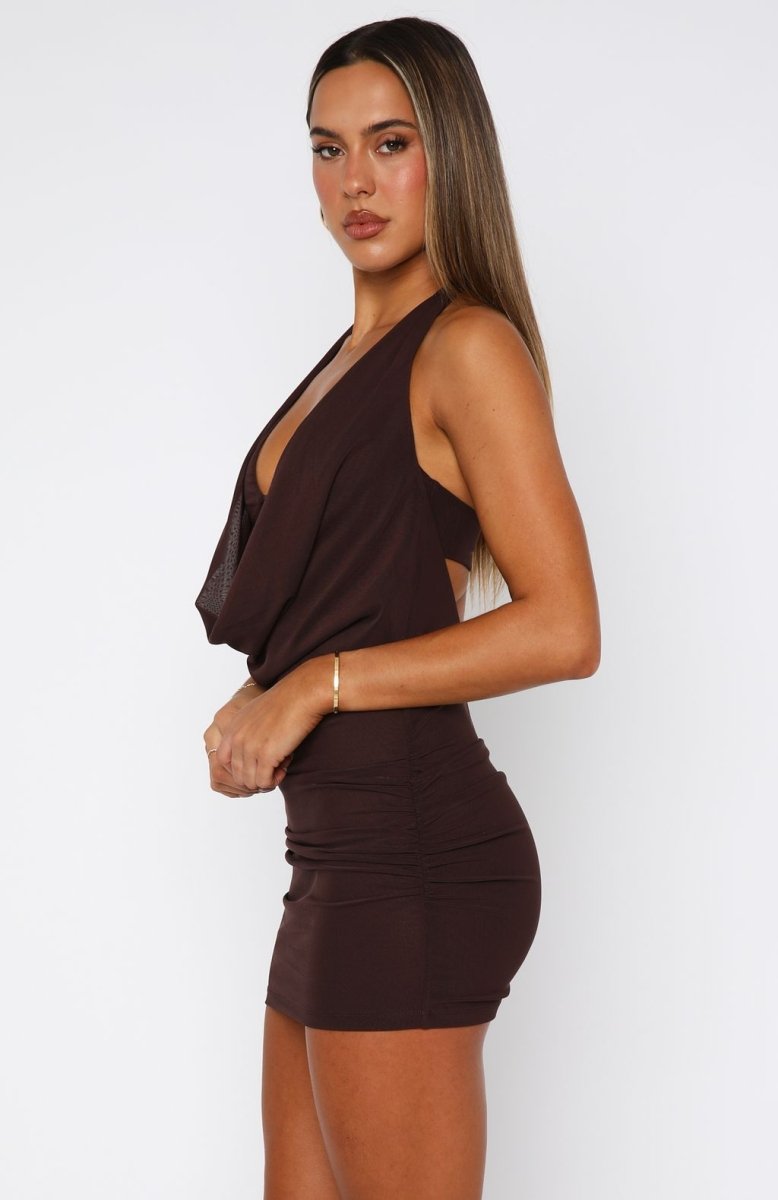 Better Than Revenge Mini Dress Chocolate - MISMIWFSD1022-2-XXS