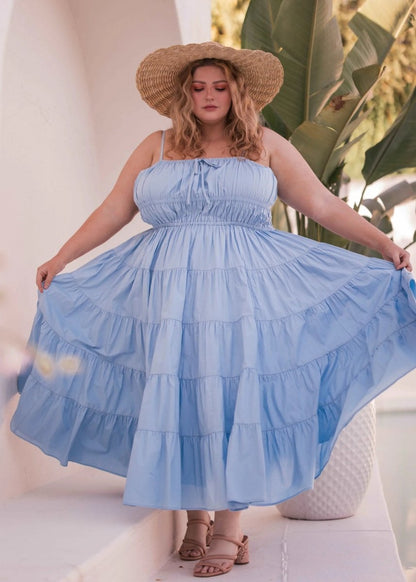 Birdie Dress Blue - MISMIJK24049-W-BLU-XXS