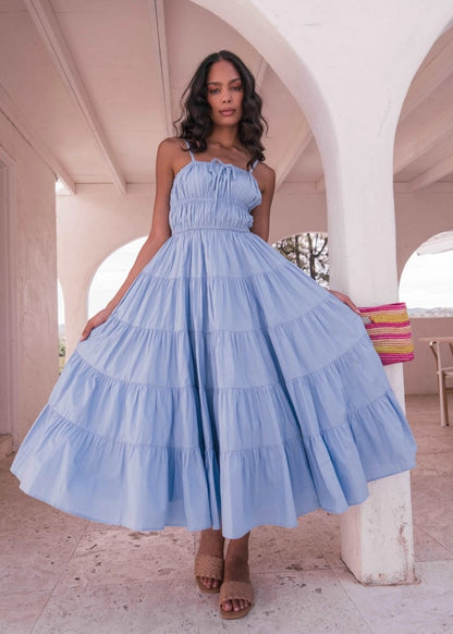 Birdie Dress Blue - MISMIJK24049-W-BLU-XXS