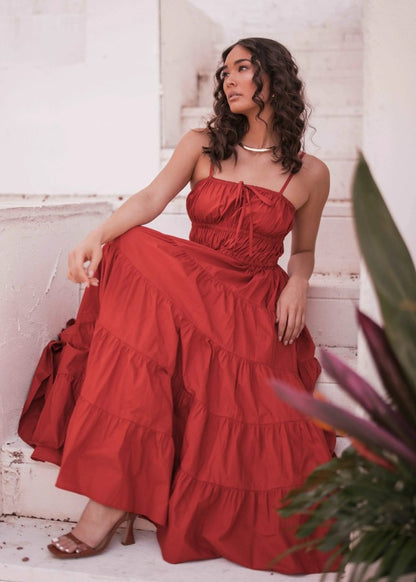 Birdie Dress Red - MISMIJK24049-W-RED-XXS