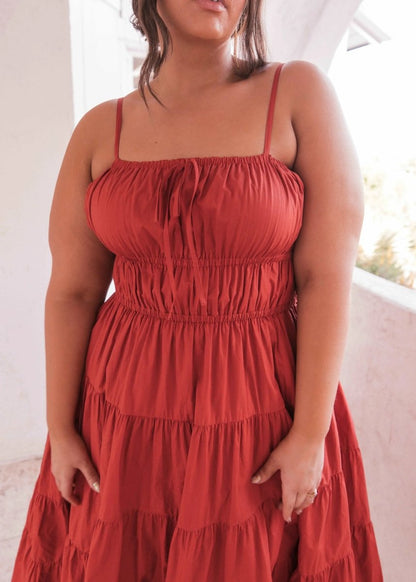 Birdie Dress Red - MISMIJK24049-W-RED-XXS