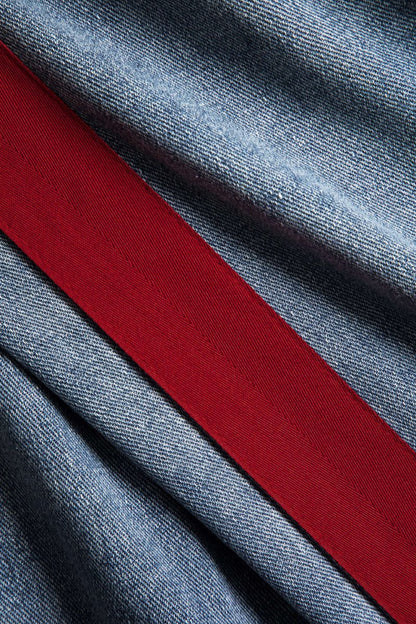 Bow Detail Jeans - MISMIMCWNJ2410210094-BURGUNDY-XS