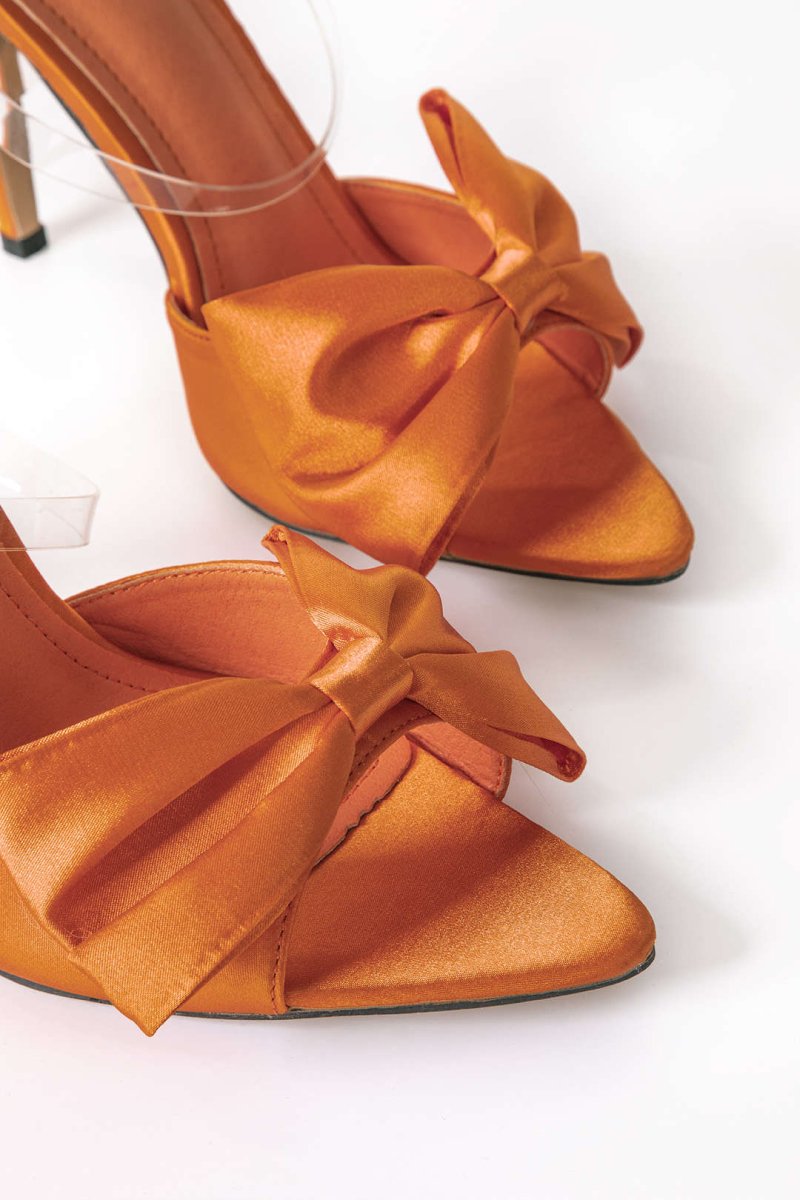 Bowtie Slingback High Heels - MISMIMCSHM2401180189-ORANGE-37