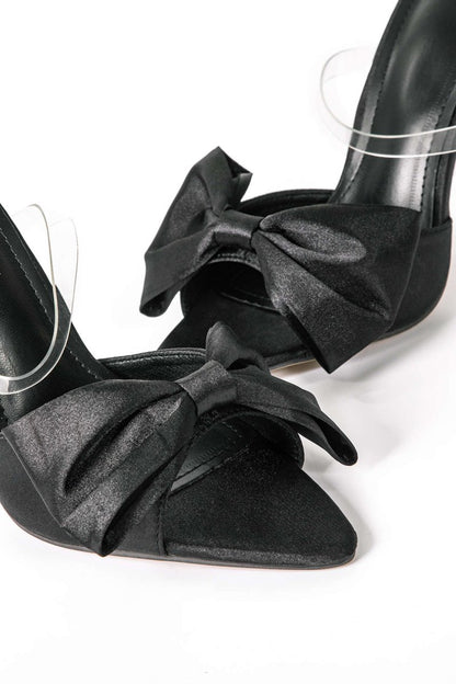 Bowtie Slingback High Heels - MISMIMCSHM2401180189-BLACK-37