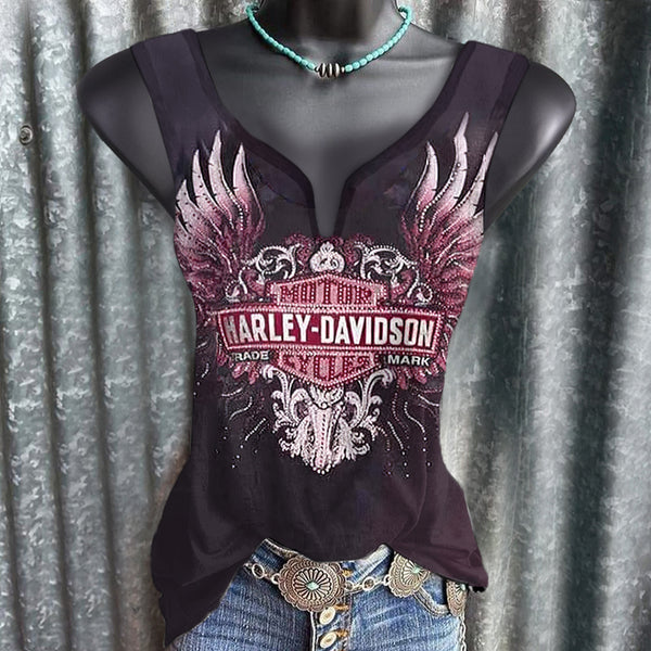 Harley-Davidson Motorcycles Print Women's Tops