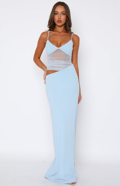Call Me Up Maxi Dress Blue - MISMIWFLOD252-6-XXS