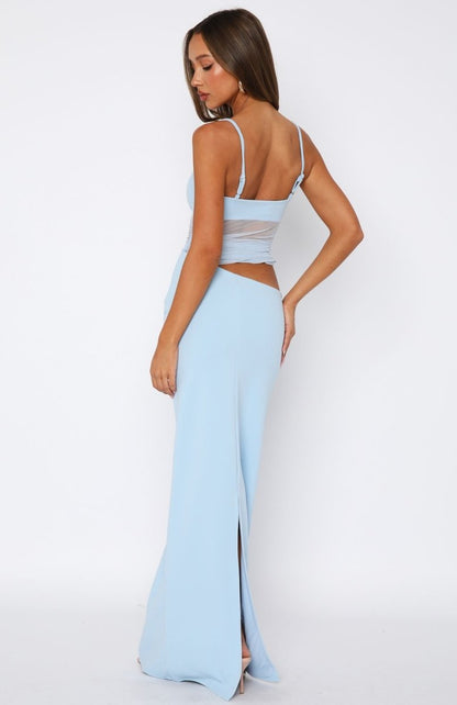 Call Me Up Maxi Dress Blue - MISMIWFLOD252-6-XXS