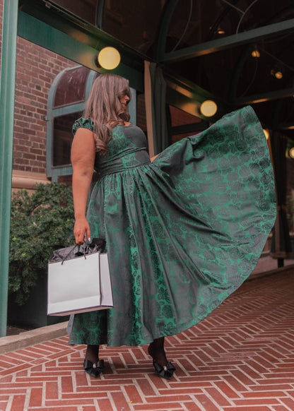 Campbell Midi Corset Dress Green - MISMIJK2483-W-GRN-00