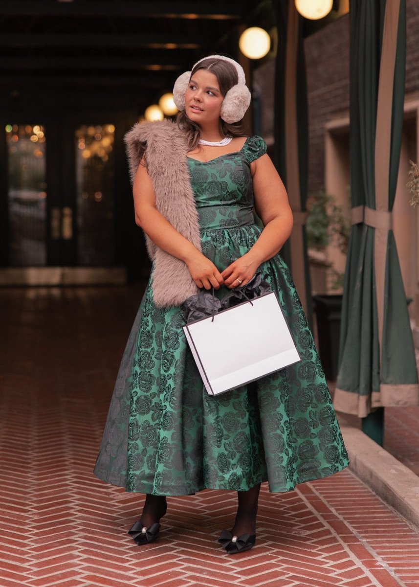 Campbell Midi Corset Dress Green - MISMIJK2483-W-GRN-00