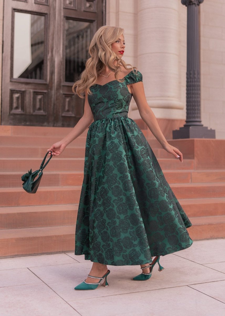 Campbell Midi Corset Dress Green - MISMIJK2483-W-GRN-00