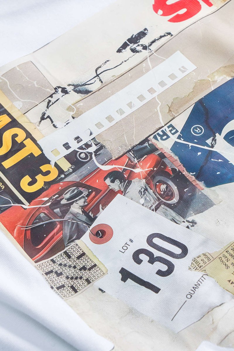 Car Letter Digital Pattern Print Loose Sleeveless T-Shirt - MISMIMCWTS2503100020-WHITE-XS