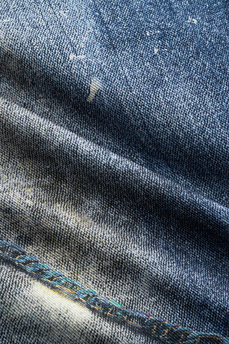 Color Block Button Wide Leg Trousers - MISMIMCWBT2412040020-BLUE-S