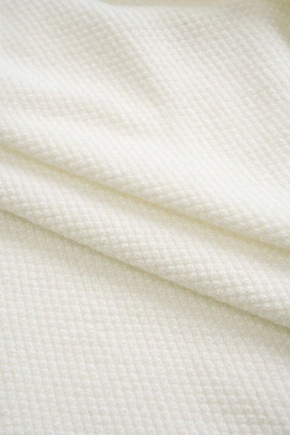 Contrast Knit Cami Top And Skirt Set - MISMIMCWKC2505280153-WHITE-S