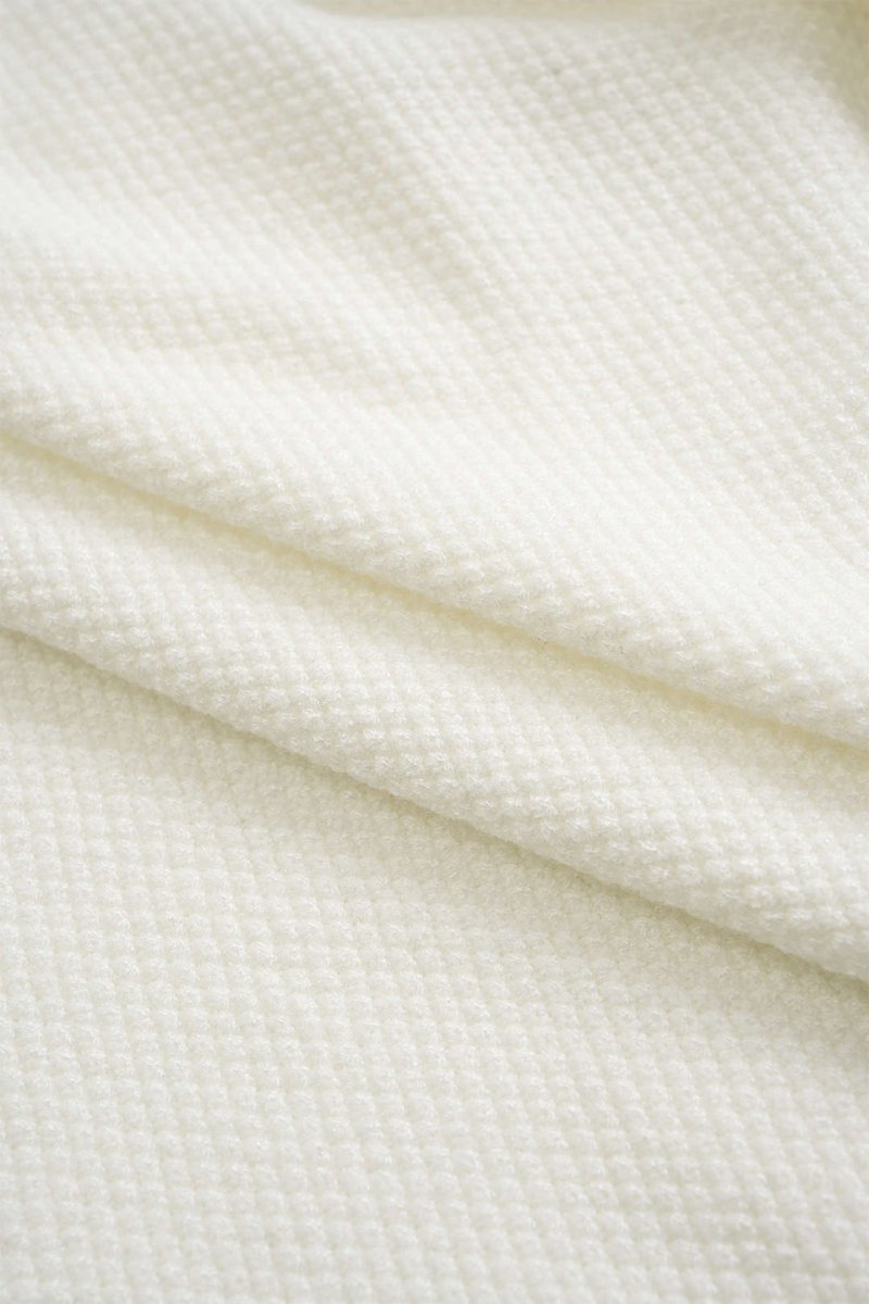 Contrast Knit Cami Top And Skirt Set - MISMIMCWKC2505280153-WHITE-S